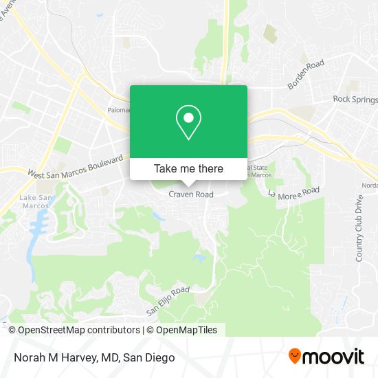 Norah M Harvey, MD map