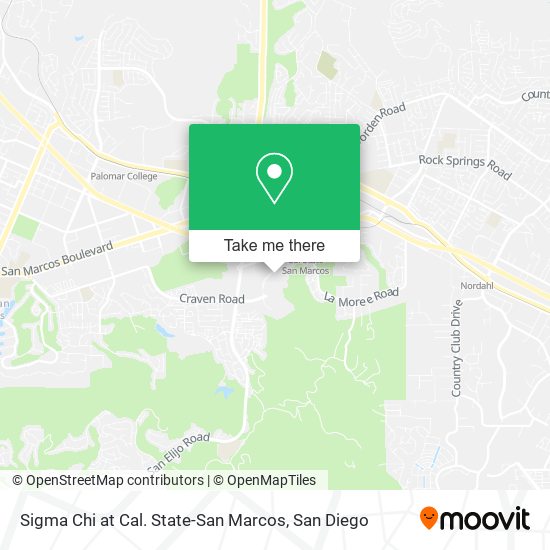 Sigma Chi at Cal. State-San Marcos map