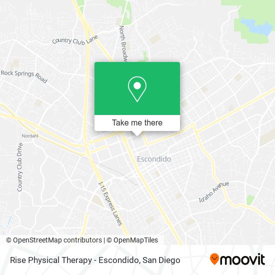 Mapa de Rise Physical Therapy - Escondido