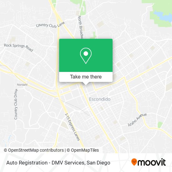 Mapa de Auto Registration - DMV Services