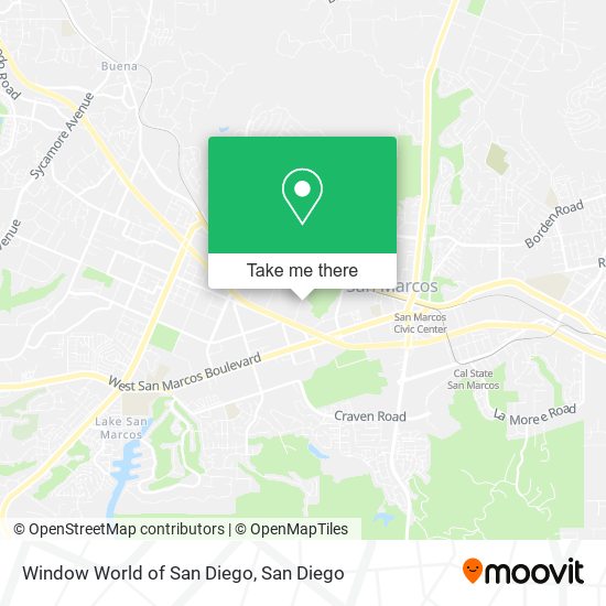Mapa de Window World of San Diego