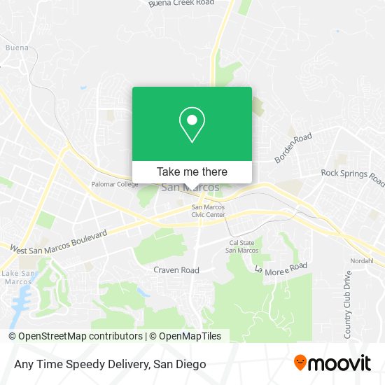 Mapa de Any Time Speedy Delivery