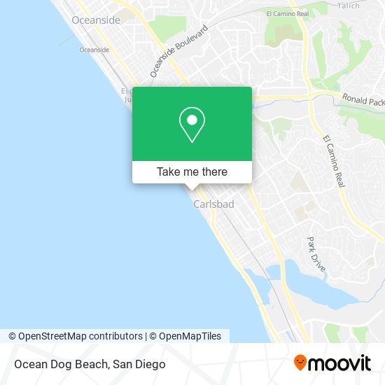 Mapa de Ocean Dog Beach