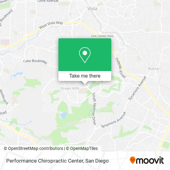 Mapa de Performance Chiropractic Center