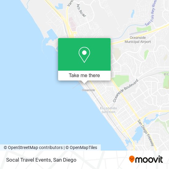 Socal Travel Events map