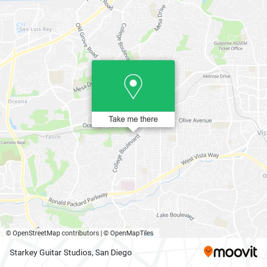 Starkey Guitar Studios map