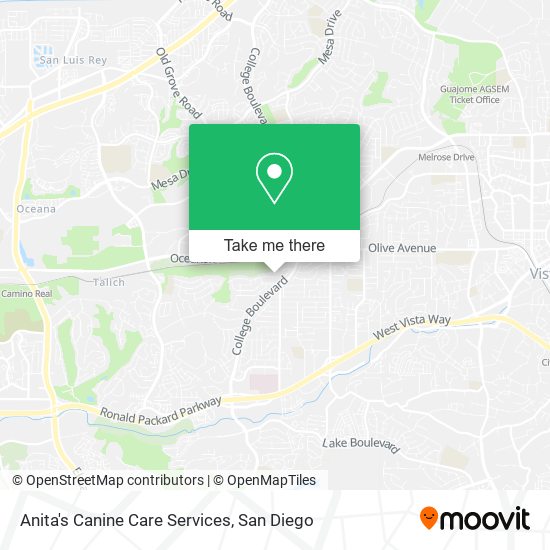 Anita's Canine Care Services map