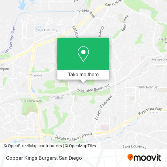 Mapa de Copper Kings Burgers