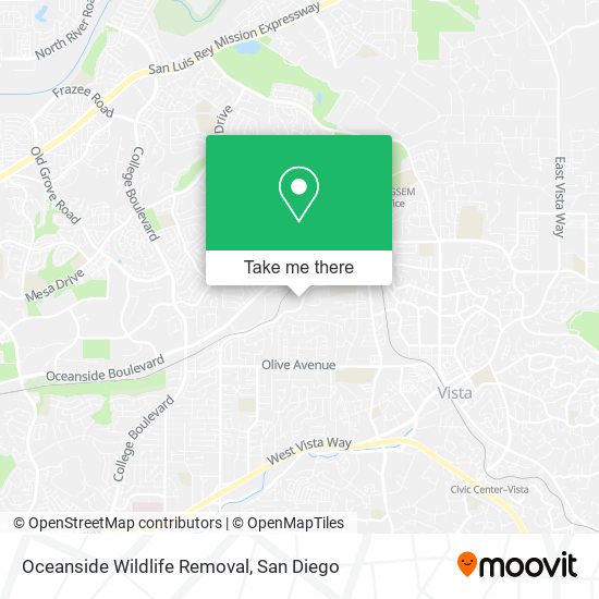 Oceanside Wildlife Removal map