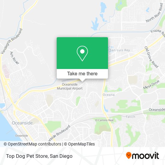 Mapa de Top Dog Pet Store