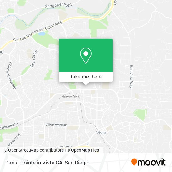 Crest Pointe in Vista CA map