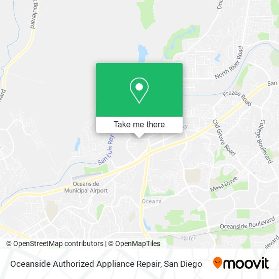 Mapa de Oceanside Authorized Appliance Repair