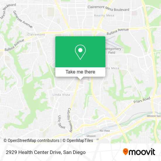 2929 Health Center Drive map
