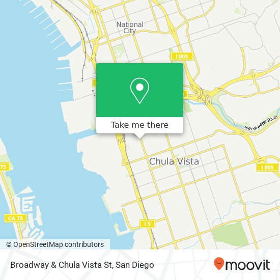 Mapa de Broadway & Chula Vista St