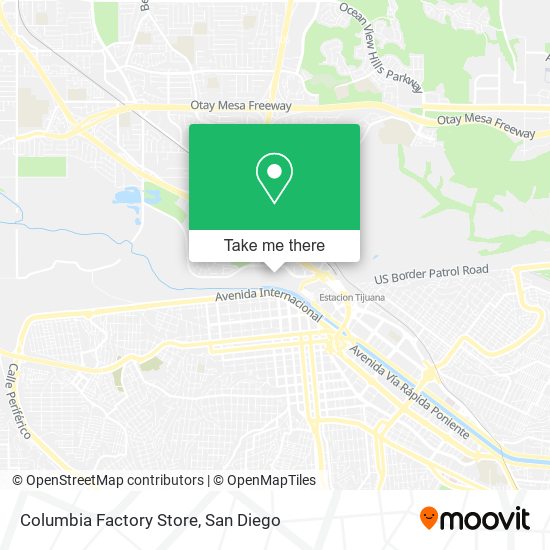 Mapa de Columbia Factory Store