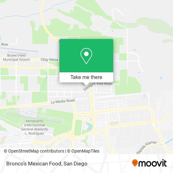 Bronco's Mexican Food map