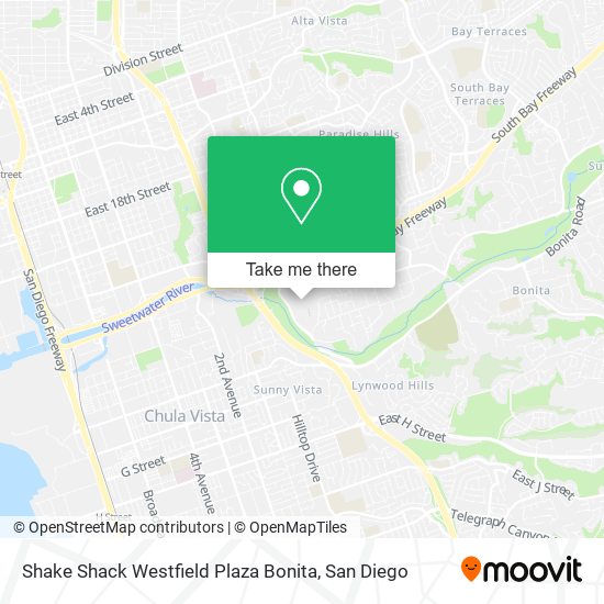 Shake Shack Westfield Plaza Bonita map