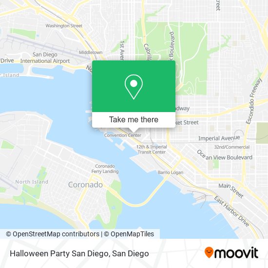 Mapa de Halloween Party San Diego