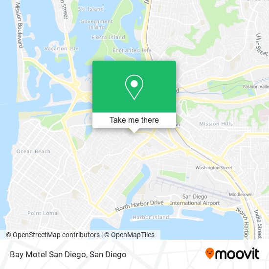 Bay Motel San Diego map