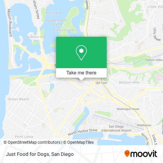 Mapa de Just Food for Dogs