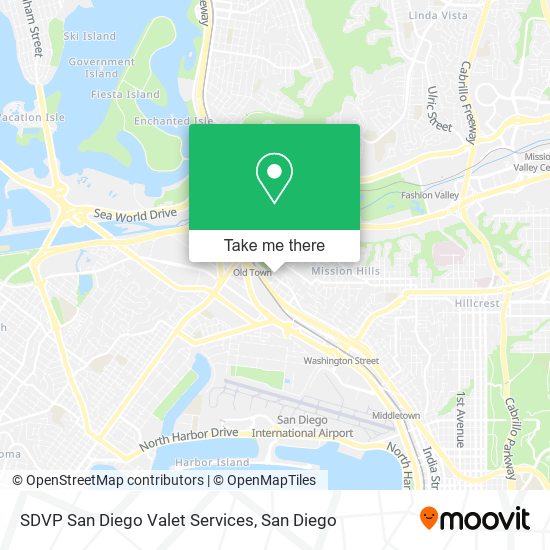 SDVP San Diego Valet Services map