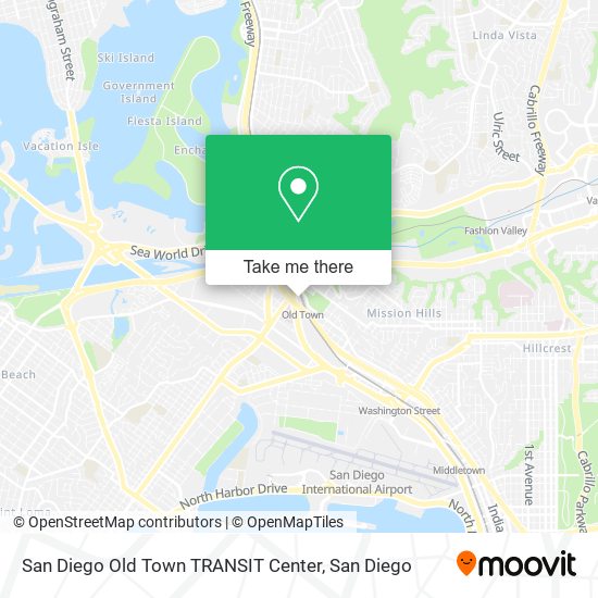 Mapa de San Diego Old Town TRANSIT Center