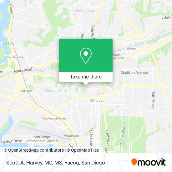 Mapa de Scott A. Harvey, MD, MS, Facog