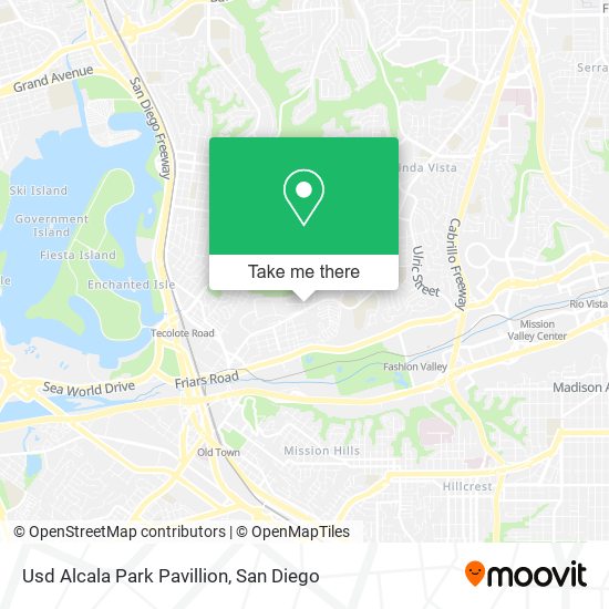 Usd Alcala Park Pavillion map