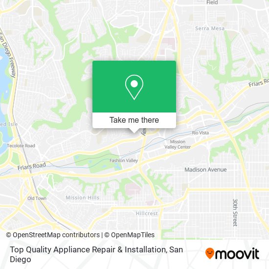 Top Quality Appliance Repair & Installation map
