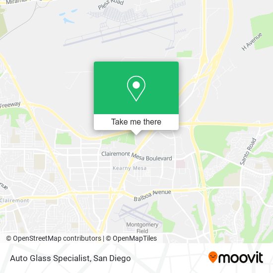 Auto Glass Specialist map