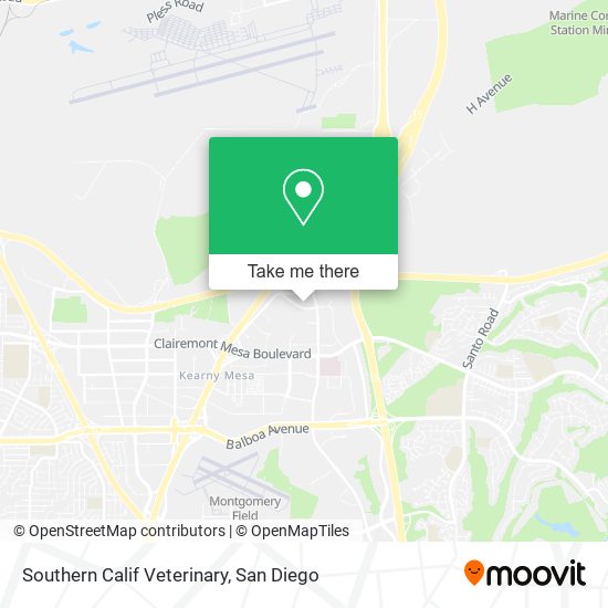 Southern Calif Veterinary map