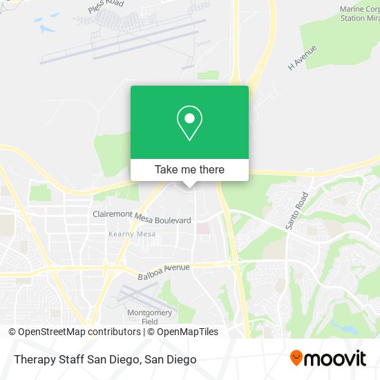 Mapa de Therapy Staff San Diego
