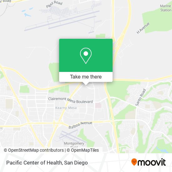 Pacific Center of Health map