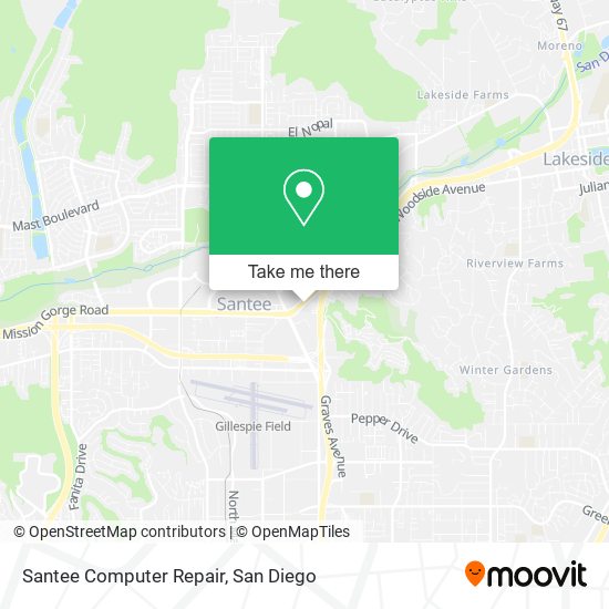 Mapa de Santee Computer Repair