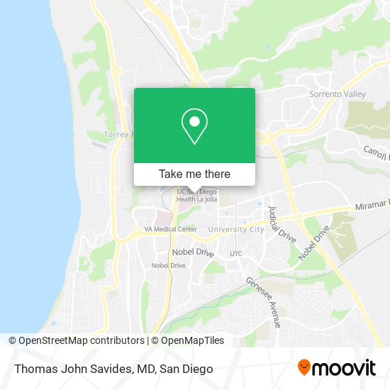 Mapa de Thomas John Savides, MD