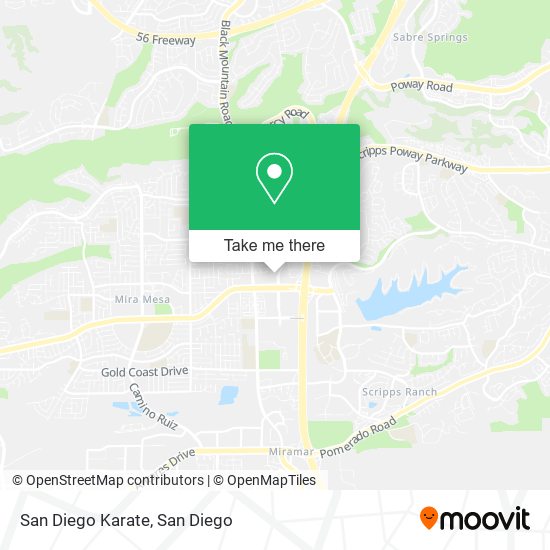 Mapa de San Diego Karate