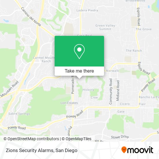 Zions Security Alarms map