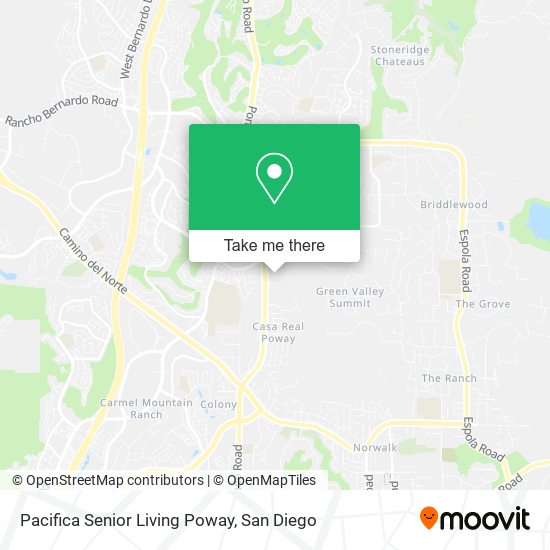 Pacifica Senior Living Poway map