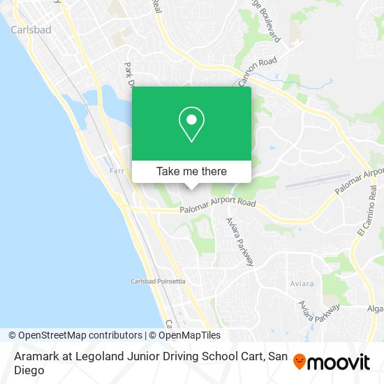 Aramark at Legoland Junior Driving School Cart map