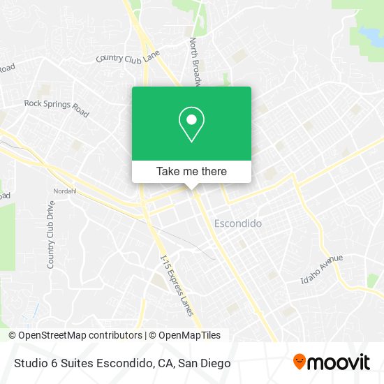 Studio 6 Suites Escondido, CA map