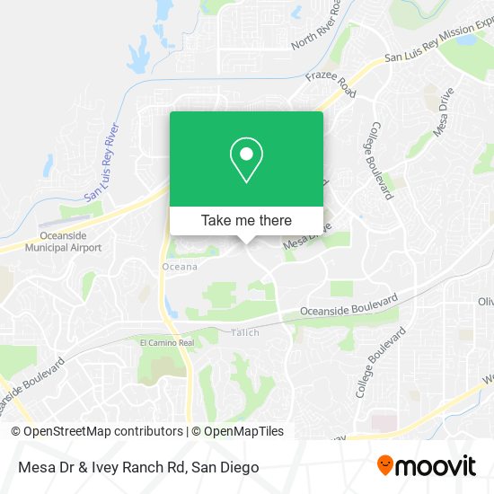 Mapa de Mesa Dr & Ivey Ranch Rd