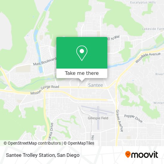 Mapa de Santee Trolley Station