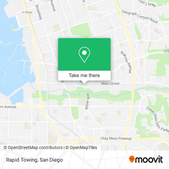 Rapid Towing map