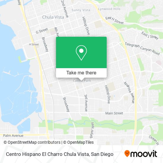 Mapa de Centro Hispano El Charro Chula Vista