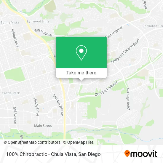 100% Chiropractic - Chula Vista map