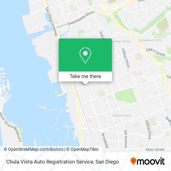 Chula Vista Auto Registration Service map