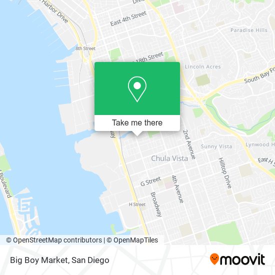 Mapa de Big Boy Market