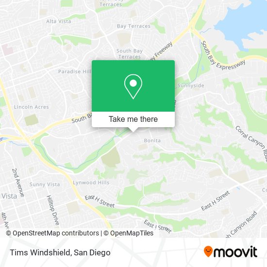 Mapa de Tims Windshield