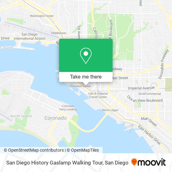 San Diego History Gaslamp Walking Tour map