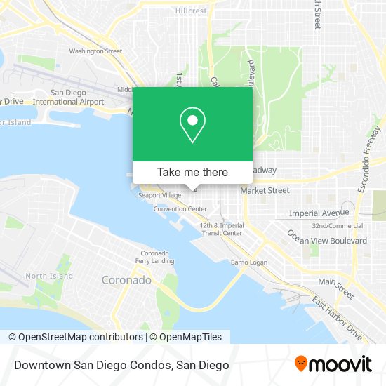 Downtown San Diego Condos map